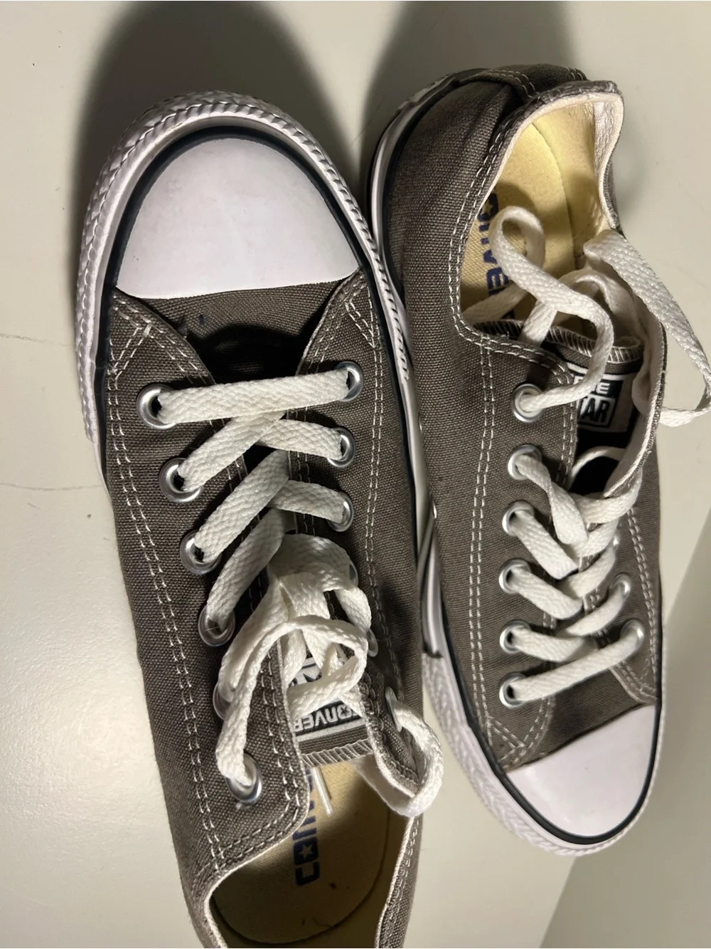 Converse Men’s Low Top Sneakers - Charcoal Gray with White